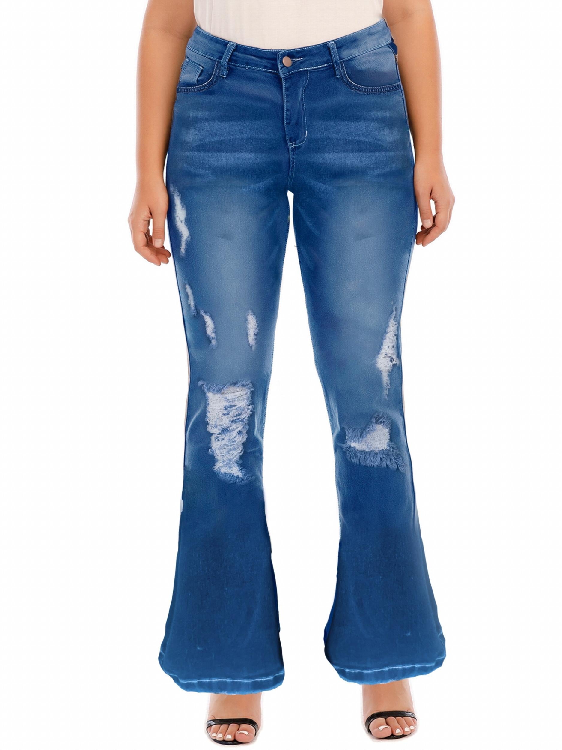 Flared Leg High Stretch Jeans