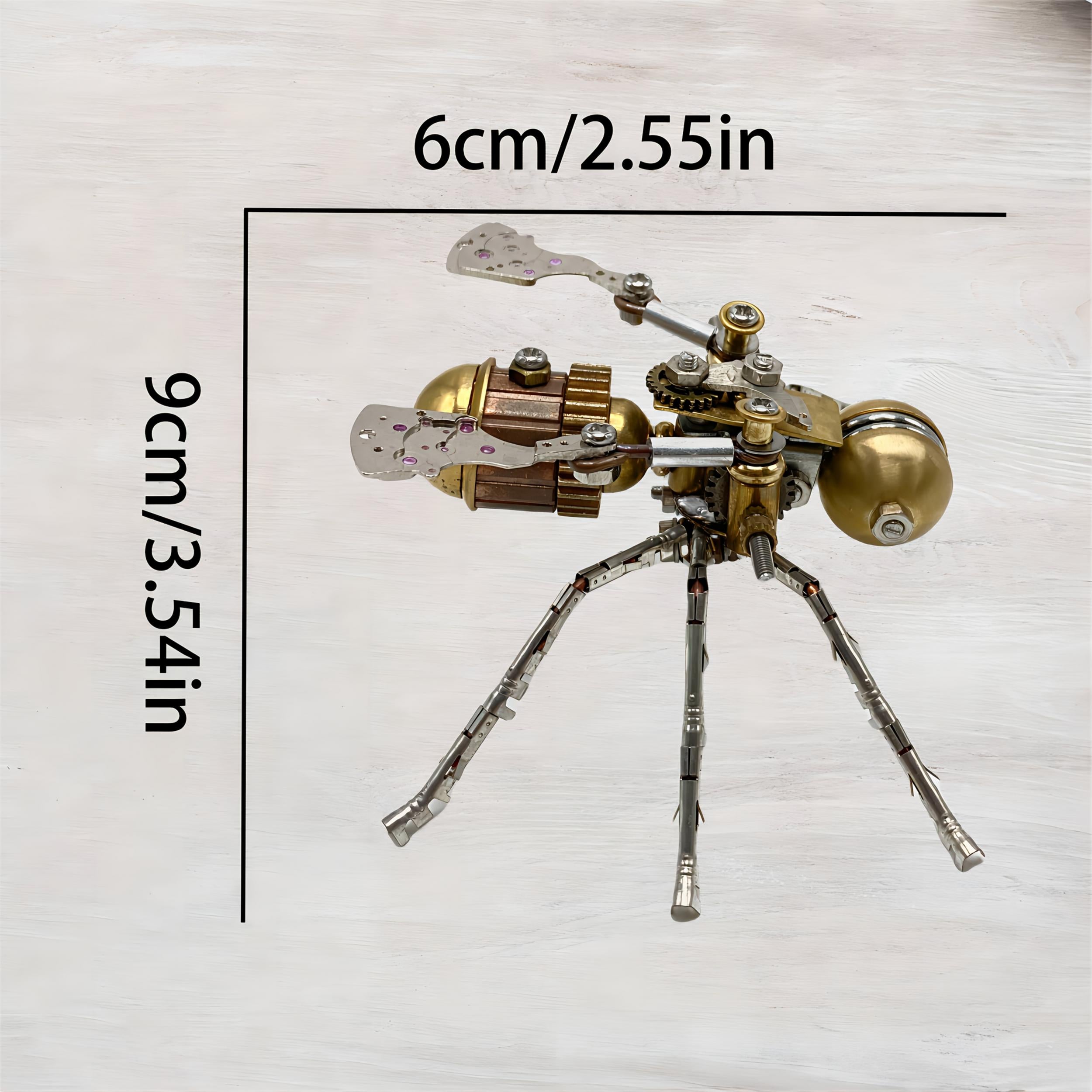 Steampunk Mechanical Bee 3D Puzzle Golden Metal Insect Model Kit