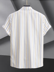 Men's Business Casual Short Sleeves Striped Shirts