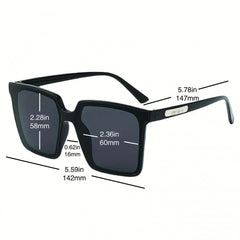 Oversized Square Frame Sunglasses UV400