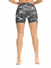 Camouflage Running Yoga Shorts High Waist Biker Shorts