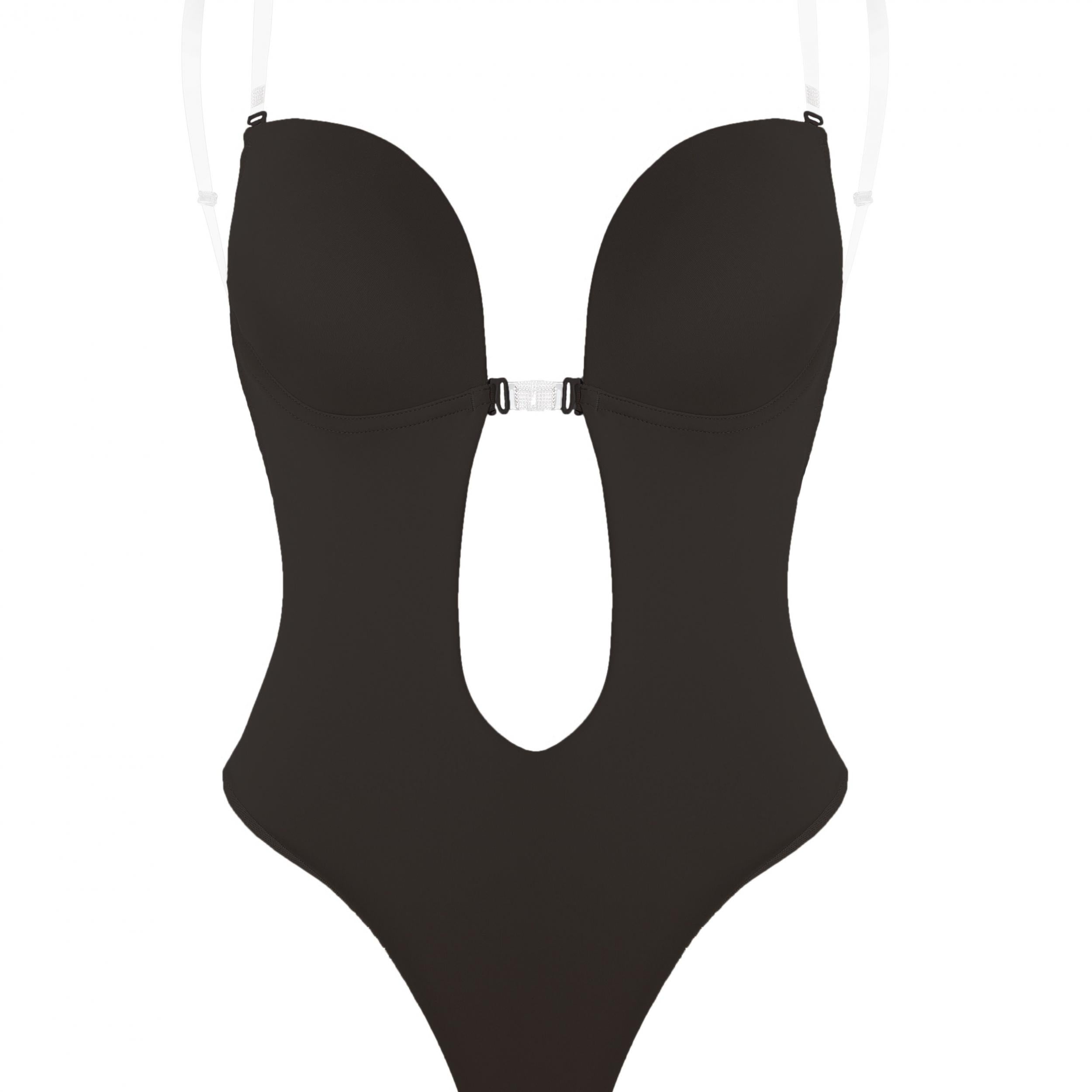 Sheer Straps Shaping Bodysuit Tummy Control Slimmer Slip Body Shaper