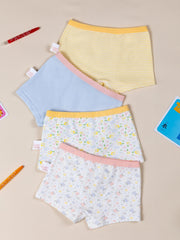4pcs Girl's Cotton Striped Boxer Briefs for Children