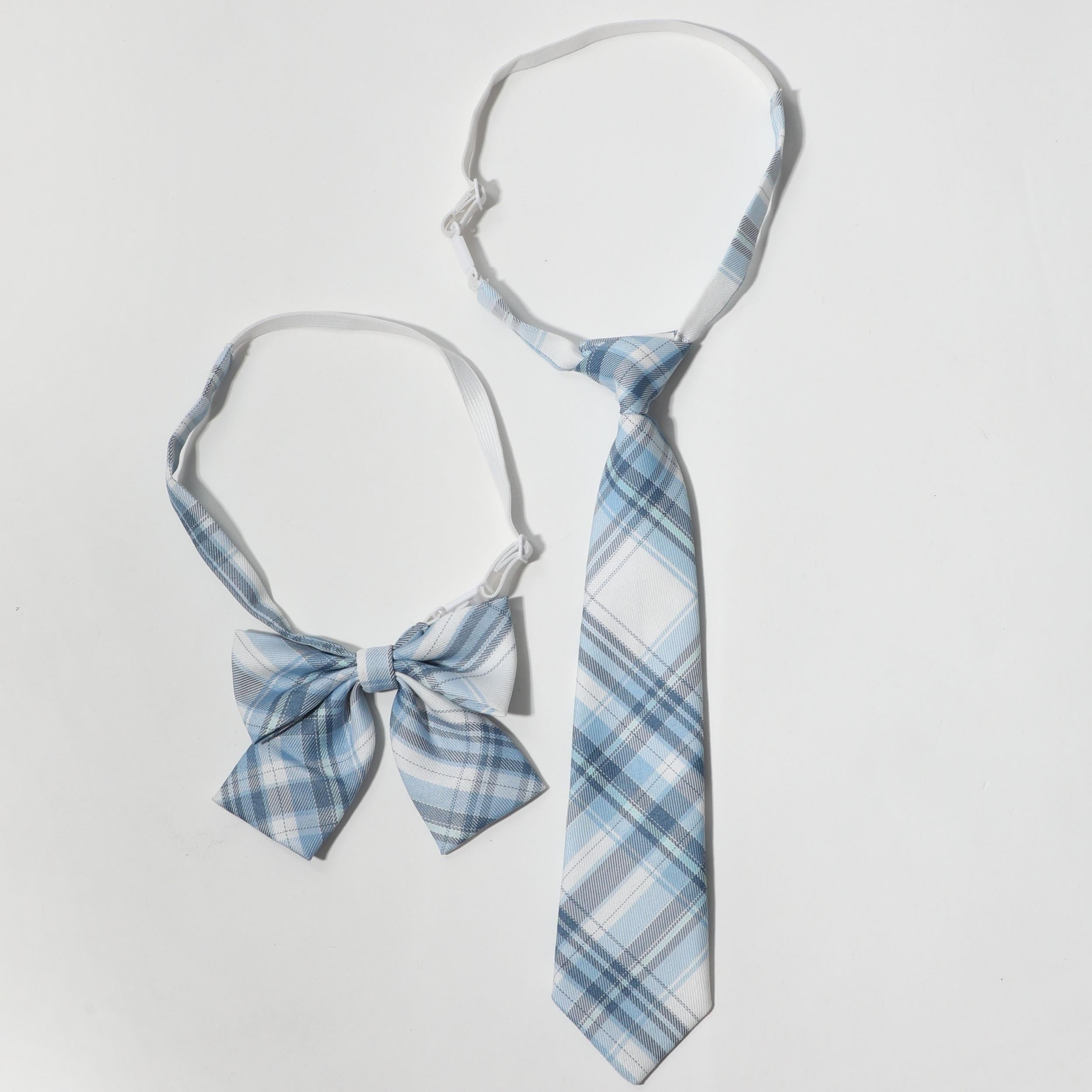2pcs Plaid Bowtie Women Casual Bow Tie for Party Prom College Style