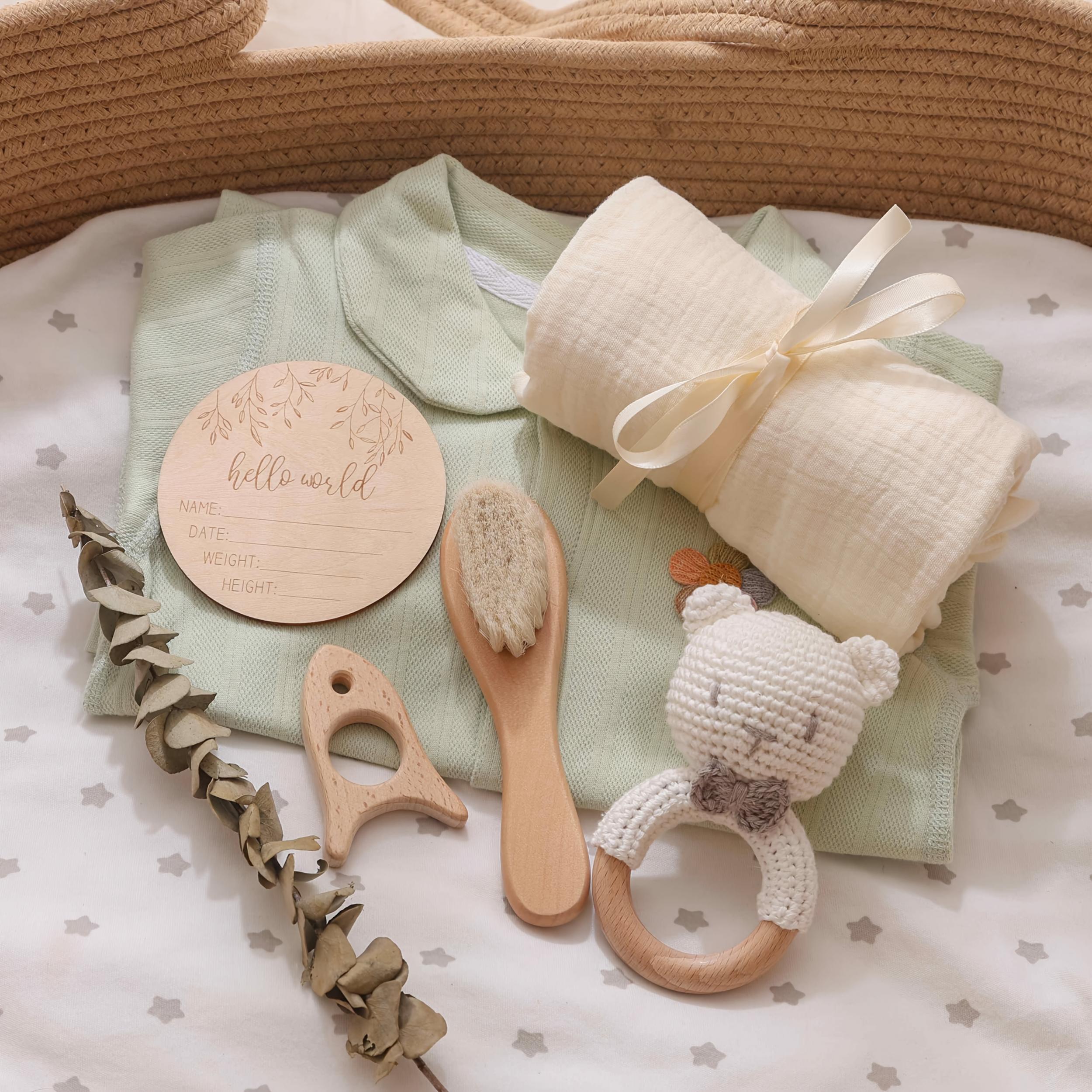 Handwoven Children's Baptism Set Organic Bamboo Bath Towel