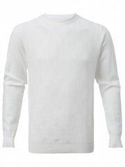 Men's Solid Sweater Casual Warm Stretch Crew Neck Pullover