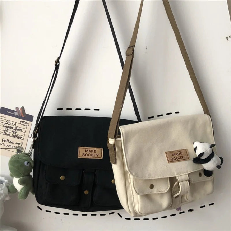 Vintage Harajuku Women Shoulder Bag Large Capacity