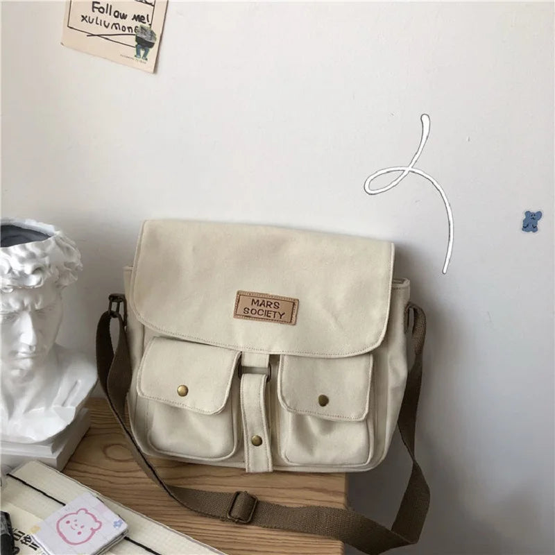 Vintage Harajuku Women Shoulder Bag Large Capacity