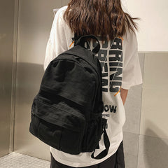 Retro Casual Travel Backpack for Women High Capacity Bagpack Zipper SchoolBag