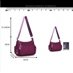 Large Capacity Women Message Bag Nylon Waterproof Crossbody Sling Bag