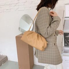 Lattice PU Handbags Women Bag Cross Body Shoulder Bags Large Size