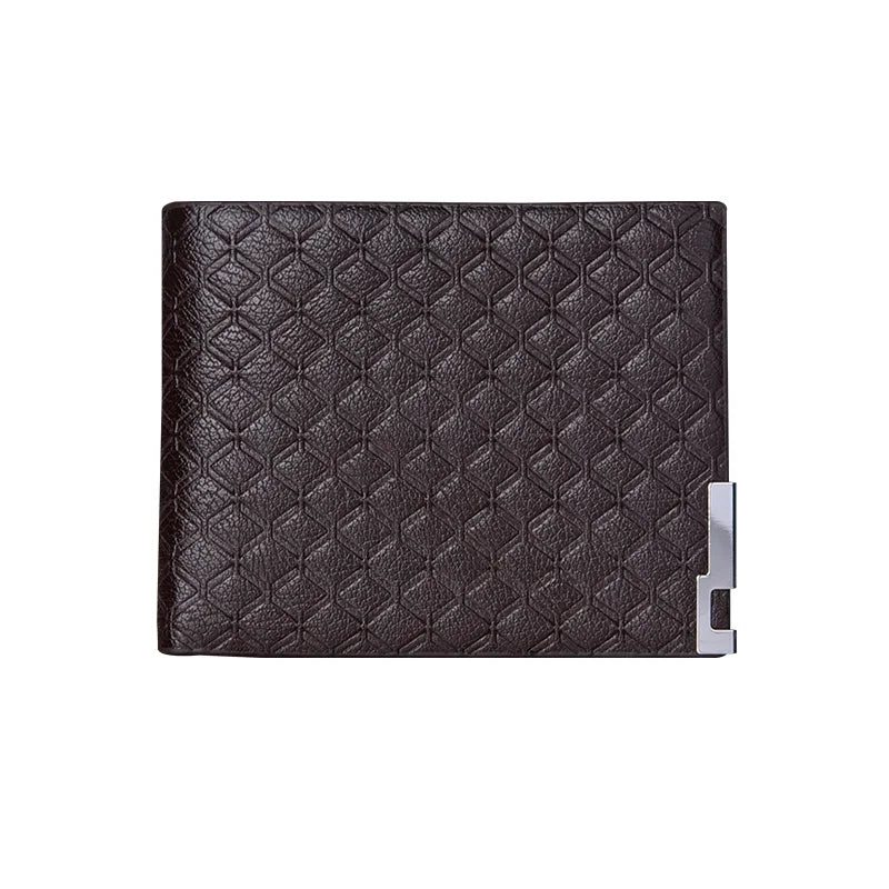 Men's Short Wallet PU Big Zippers Pocket Vintage Man Purse
