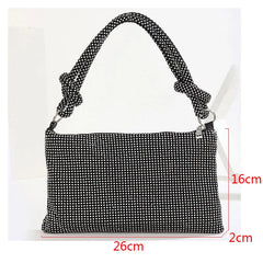 Hobos Shoulder Bag Rhinestone Evening Clutch Crystal Handbag Party Purse B499