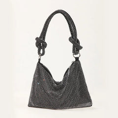 Hobos Shoulder Bag Rhinestone Evening Clutch Crystal Handbag Party Purse B499