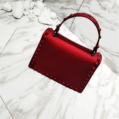 Transparent Jelly Shoulder Bag with Rivet Detail