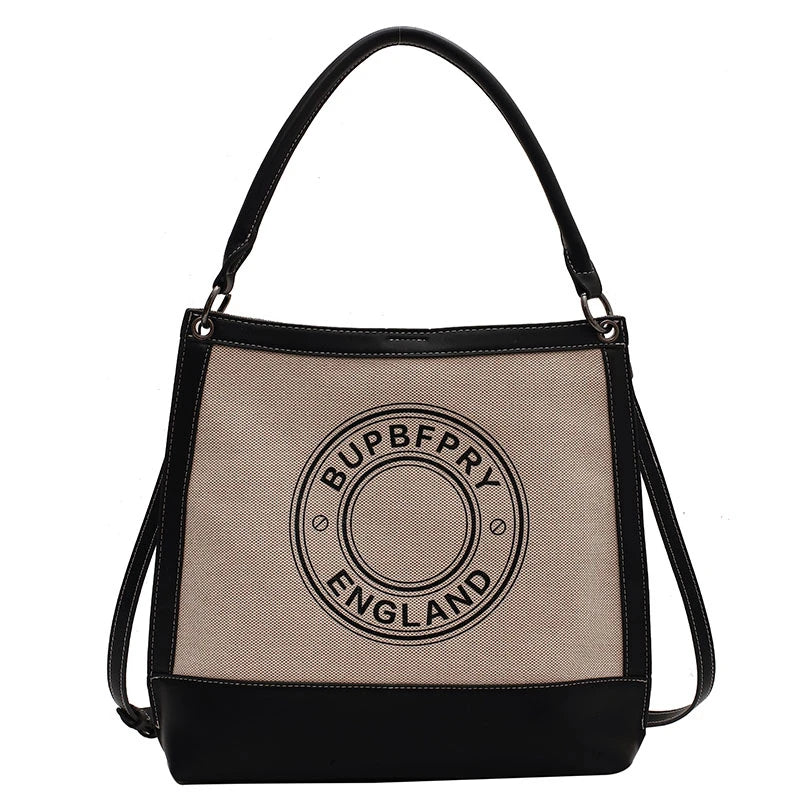 Canvas Shoulder Tote Bag for Women Handbag Purse Crossbody Bucket Handle Bag