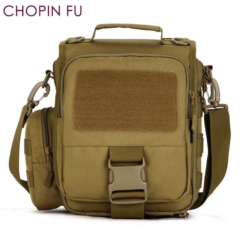 Unisex Camouflage Messenger Bag with Removable Pouch