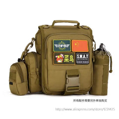 Unisex Camouflage Messenger Bag with Removable Pouch