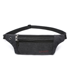 Men's Outdoor Sports Bag Canvas Waist Bag Crossbody Male Banana Bag