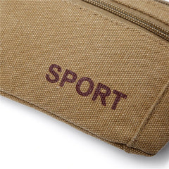 Men's Outdoor Sports Bag Canvas Waist Bag Crossbody Male Banana Bag