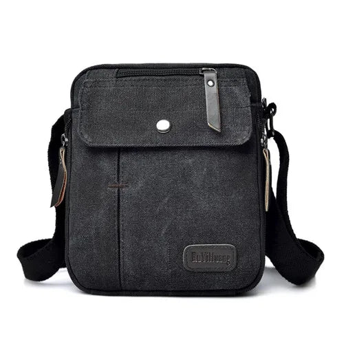 Men's Canvas Crossbody Bag Small Shoulder Travel Bag