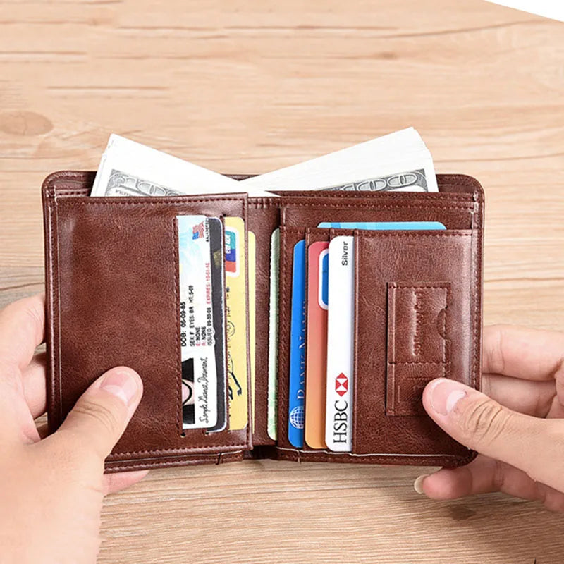 Men's Leather Wallet for Men - Classic Bifold Design