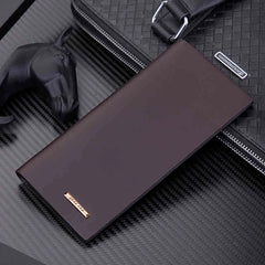 Men's Wallet Clutch Bag Long Slim Billfold Synthetic Leather Perfect Purse