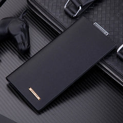 Men's Wallet Clutch Bag Long Slim Billfold Synthetic Leather Perfect Purse