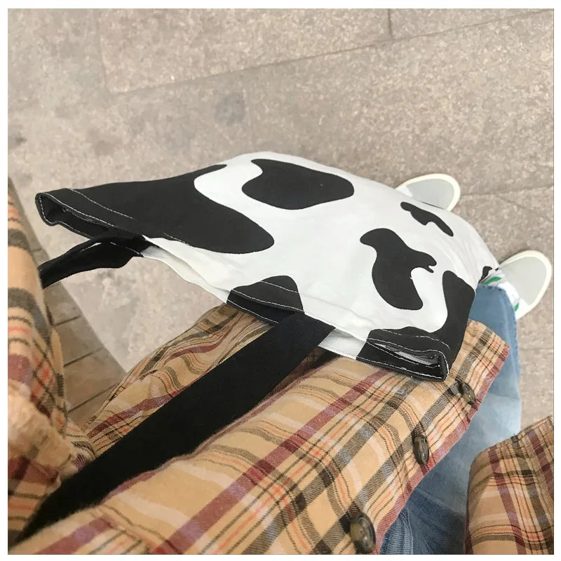 Flower Cartoon Woman Shoulder Bag Mini Bag Canvas Tote