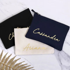 Monogram Foil Make Up Bag Heart Bride Maid of Honour Purse