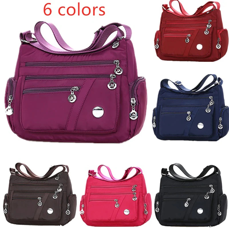 European Women Messenger Bag Lightweight Nylon Waterproof Shoulder Bag
