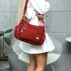 European Women Messenger Bag Lightweight Nylon Waterproof Shoulder Bag