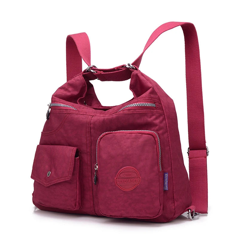 Women Nylon Backpack School Bags For Teenager Casual Female Shoulder Bags
