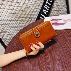 Retro Long Wallet Women's Multi-function Clutch Bag Carteira Portfel Damski