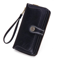 Retro Long Wallet Women's Multi-function Clutch Bag Carteira Portfel Damski