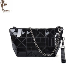 Geometric Chain Messenger Bag Crossbody Travel Bag