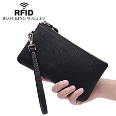Head Leather Wallet Women's Long Multi-Function Zipper Hand Bag