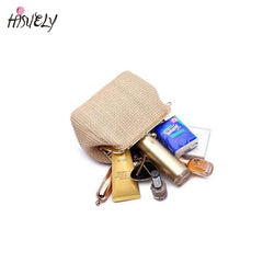 Straw Wrap Mini Shell Clip Bag Single Shoulder Satchel Bag
