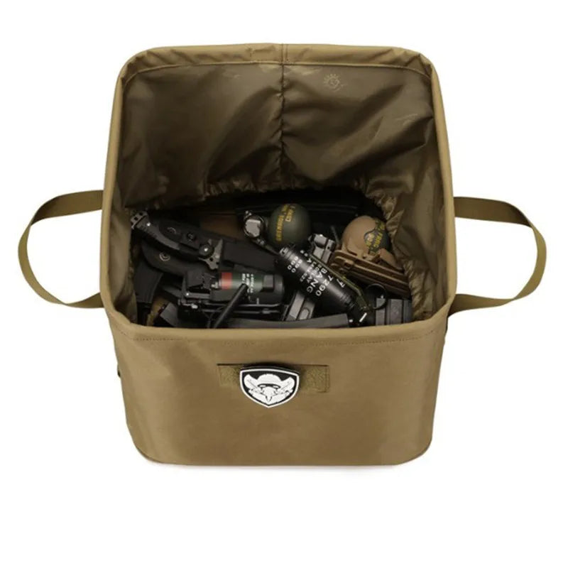 Portable Folding Storage Basket 600D Polyester Waterproof Tactical Vest