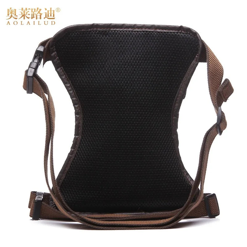Men Waterproof Canvas Waist Bag Leg Bag Military Hip Pouch