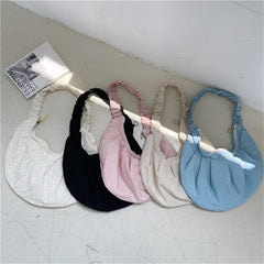 Ruched Messenger Bag Women Sling Bags Tote Large Travel Beach Shoulder