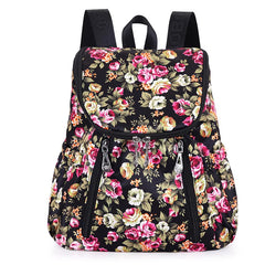 Women Backpacks Butterfly Flower Print Middle Size Girl Daily Wear