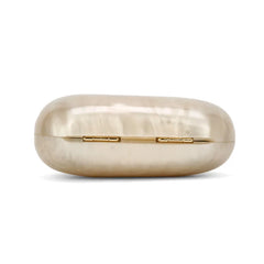 Nude Acrylic Clasp Box Clutch Crossbody Bag Women Handbags