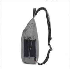 Zipper School Backpack Crossbody Sling Bag for Men