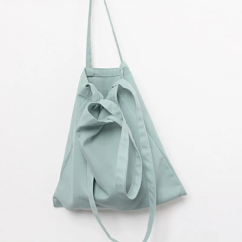 Canvas Messenger Shoulder Bag Solid Crossbody Bags for Women