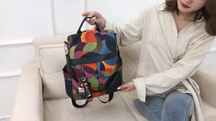 Women's Leather Backpack Double Shoulder Travel Bags