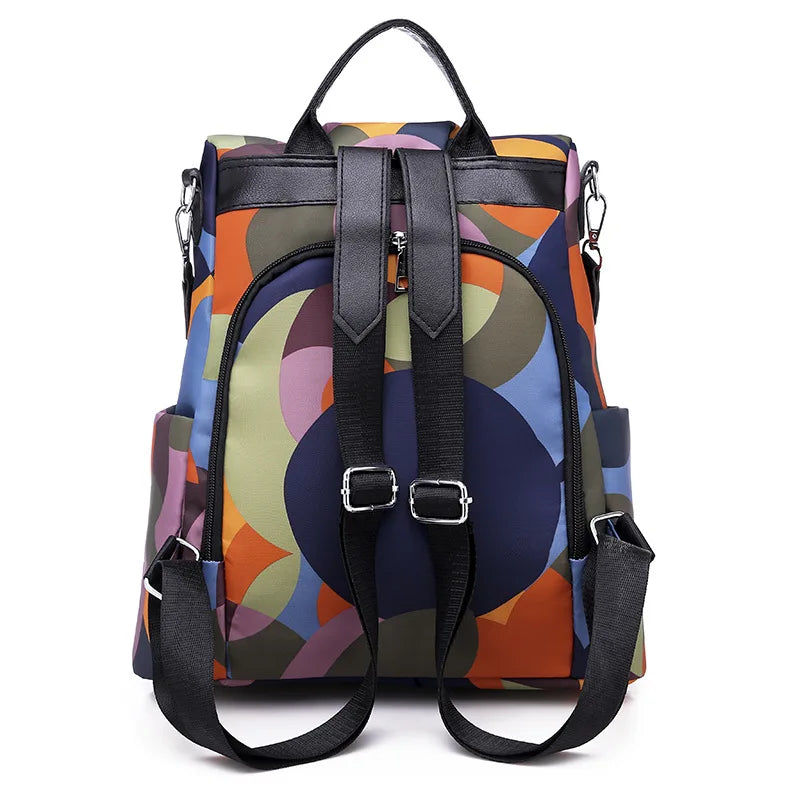 Women's Leather Backpack Double Shoulder Travel Bags