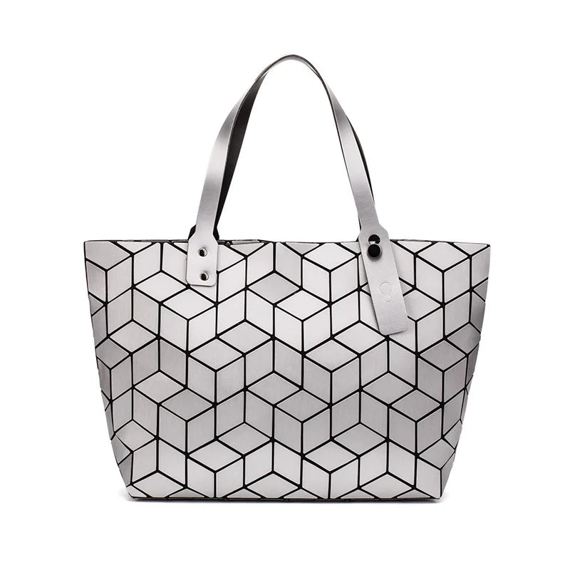 Geometric Quilted Beach Tote Bag Shoulder Bags for Women