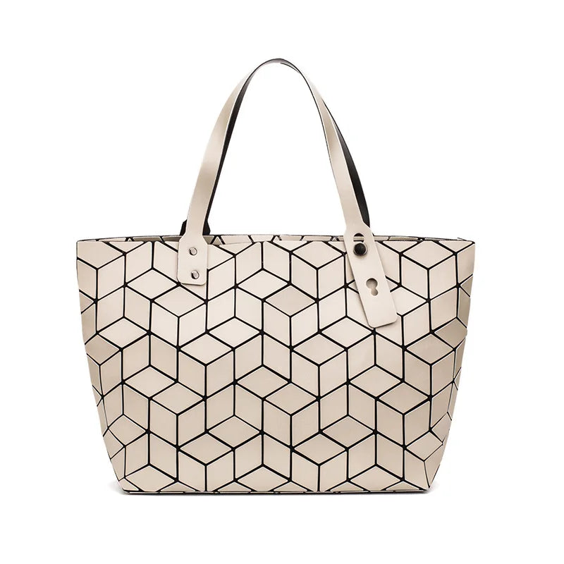 Geometric Quilted Beach Tote Bag Shoulder Bags for Women