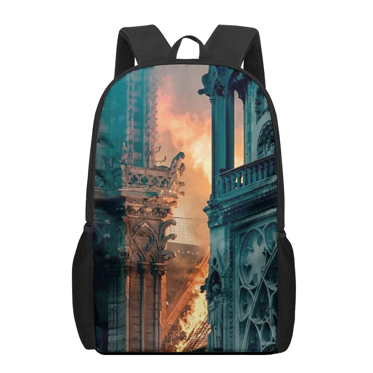 Notre Dame de Paris 3D Print School Backpack for Boys Girls Teenager